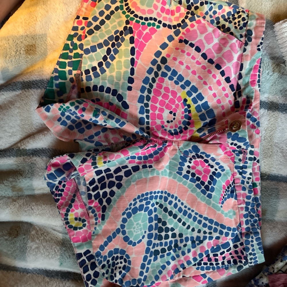 Lilly Pulitzer Pink and Blue Mosaic Shorts
